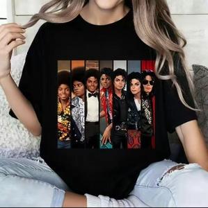 Camiseta gráfica vintage <span class=keywords><strong>de</strong></span> los 90 con diseño <span class=keywords><strong>de</strong></span> guante <span class=keywords><strong>de</strong></span> MJ - Camiseta gráfica icónica del Rey del Pop, camiseta con la cronología <span class=keywords><strong>de</strong></span> la <span class=keywords><strong>carrera</strong></span> <span class=keywords><strong>de</strong></span> MJ - Product Image 1