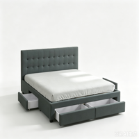 Lit rembourré de haute qualité au design moderne, alliant luxe haut de gamme, confort et style tissu moderne, 2026