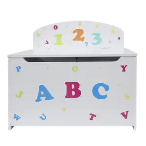 Neues Produkt Faltbare Aufbewahrung sbox Spielzeug-Aufbewahrung sbox mit großer Kapazität Kids Basket Organizer White Wooden Letter Toy Box