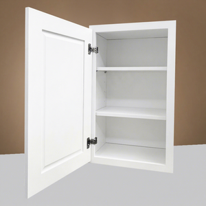 Armoire murale en stock en bois CARB-2 blanc Shaker 15 "L X 30" H X 12 "D Armoires murales de cuisine à porte unique facile à installer - Product Image 1