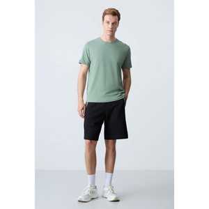 Shorts en coton pour homme Tommylife, coupe standard, noir, taille moyenne, décontracté, respirant - Product Image 3