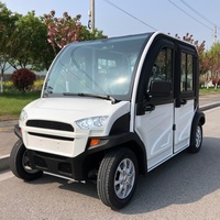 Voiture électrique mini personnalisée à batterie lithium pour trajets courts, patrouille communautaire, suspension McPherson, lumineuse