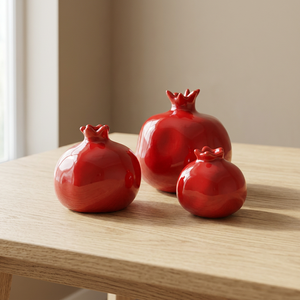 Nouveauté en céramique grenade rouge et décoration de maison créative - Product Image 3