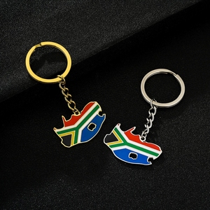 Llavero con colgante de bandera de país de Sud<span class=keywords><strong>áfrica</strong></span> chapado en oro de 18K chapado en oro de 18 quilates, llavero con colgante de <span class=keywords><strong>mapa</strong></span> de Sud<span class=keywords><strong>áfrica</strong></span> - Product Image 4