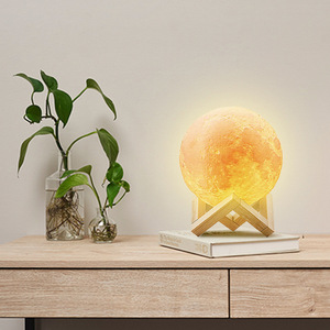 New Product 15CM Touch <strong>Wireless</strong> Speaker Moon <strong>Lamp</strong> with Colorful Light 3D Print Night Light - Product Image 5