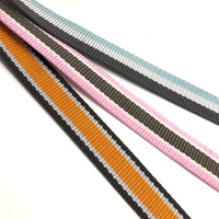 Cinta Tejida de Polipropileno Personalizada de Alta Resistencia con Rayas de Colores Mezclados, Cinta de PP para Correas de Perro