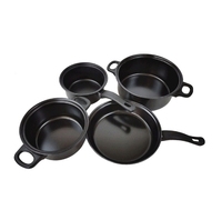 Ensemble de poêles à revêtement antiadhésif avec couvercle, outils de cuisine antiadhésifs, 13 pièces