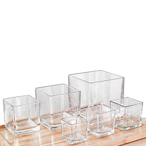 Bocal à bougie carré <span class=keywords><strong>en</strong></span> verre transparent 80ml 120ml 300ml 640ml – Décoration <span class=keywords><strong>de</strong></span> Noël écologique pour la maison - Product Image 4
