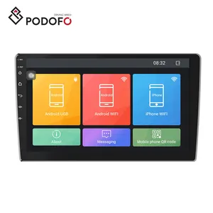 Podofo Android 9 ''MP5 2 Din Car Video Car Stereo Player GPS Telefone WIFI link BT FM Rádio Do Carro