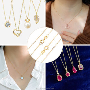 <span class=keywords><strong>Collar</strong></span> de Cadena Tipo O Fina de 1 mm, Personalizable, de Oro Sólido Puro de 9K, 14K y 18K, Clásico y Ajustable, de Gran Venta al Por Mayor - Product Image 5