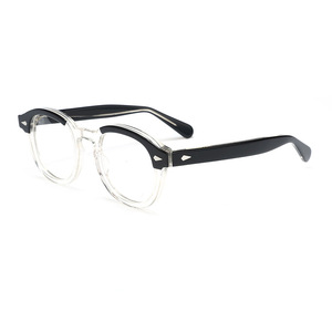 Top Quality Fiber Acetate Blue Light Block Glasses Men Women Luxury Eyewear Vintage <strong>Round</strong> Brand Designer Optical <strong>Frame</strong> - Product Image 5