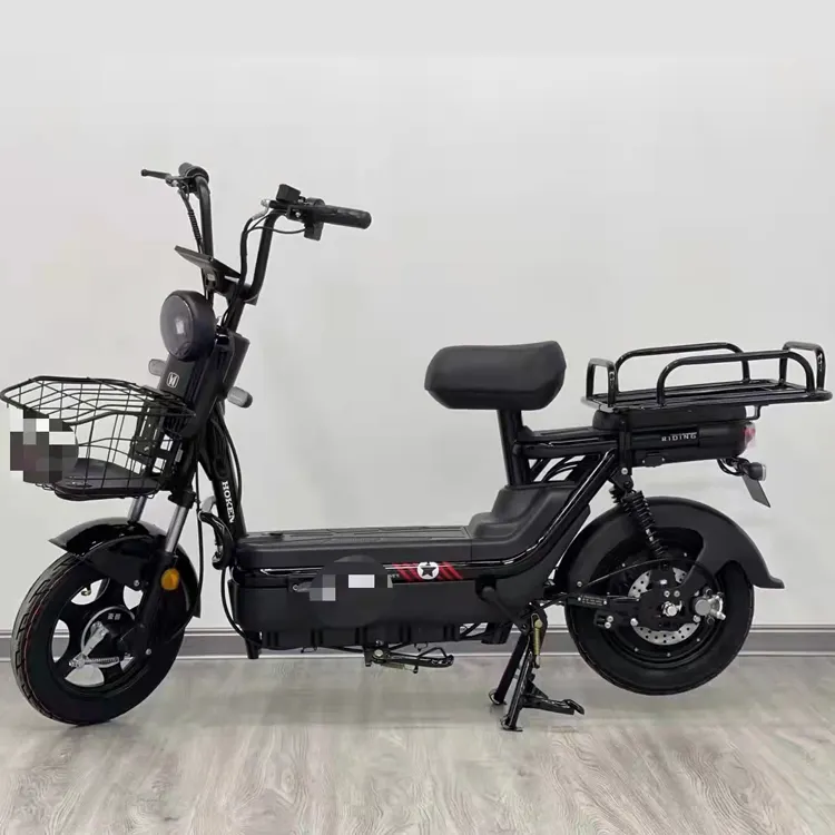 Factory price lightweight electric Takeaway bicycle delivery e-bike 48V 60V hybrid bike with gear cycle Tubeless tire