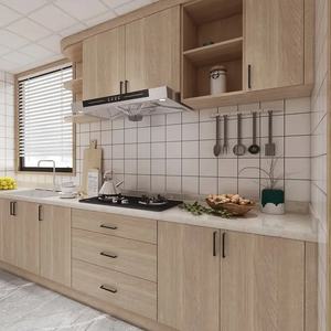 High Gloss Finish Fireproof Wood <b>Furniture</b> Modular <b>Kitchen</b> Cabinet - Product Image 5