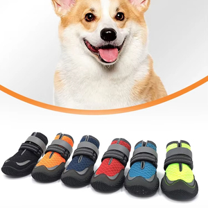 Botas de lluvia para perros Yearning Dog, suela suave, transpirables, de felpa, de goma, impermeables, antideslizantes, para exteriores (cuatro piezas de un conjunto) - Product Image 1