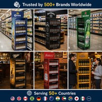 Présentoir à bière Apache personnalisé, 64 bouteilles, 4 niveaux, en métal, pour brasserie artisanale, démontable, rotatif, pour pub, bar, OEM, ODM