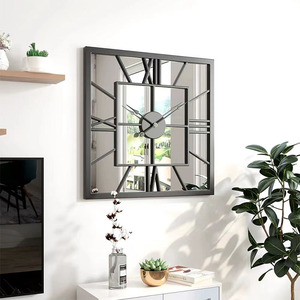 Reloj de Pared Metálico Grande de 50cm, Diseño de Lujo con Espejo, Decoración para el Hogar, Envío Directo de Fábrica, Personalizable - Product Image 3