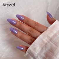 Easywell nouvelle mode solide faux ongles 30 pièces doux acrylique Gel conseils ensemble personnalisé ongles autocollants carré presse sur les ongles couverture complète