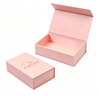 Boîte cadeau magnétique rigide de luxe en papier rose, avec impression personnalisée, tendance mode, pour emballage de flacon de parfum