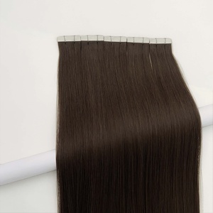 Extensiones de Cabello Adhesivas Invisibles Rusas Finas 2025 al por Mayor para Salón, Cabello Humano Virgen 1b con Cutícula Alineada, Cinta Adhesiva de Cabello Natural - Product Image 1