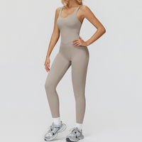 Combinaison de yoga une pièce pour femme, haute qualité, dos évidé, coupe pêche, séchage rapide, pour sport et fitness