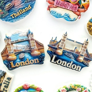 Pegatinas magnéticas de resina impermeables, recuerdos de viaje, decoraciones para el hogar, imanes de nevera del puente del Támesis de Londres - Product Image 1
