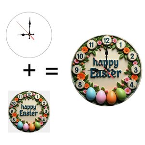 <b>Round</b> Wooden Wall Clock 25x25cm Silent Non Ticking Vintage Decor Living Room Wall Hanging Clock - Product Image 6