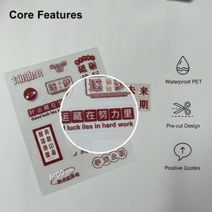 Pegatinas Estéticas con Texto Motivacional Positivo, Estilo Retro Chino, Decoración para Agendas, Patrones para Cuadernos, Diarios y Check-in - Product Image 3