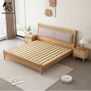 china supply lowest price custom logo large stock ship immediately storage <b>bed</b> new fashion bedroom furniture wood full <b>size</b> <b>bed</b> - Product Image 3