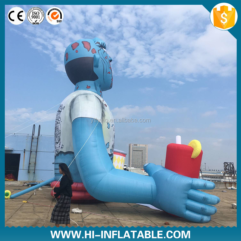 Customize halloween decoration inflatable giant Zombie terror model blooding horrible Inflatable Zombie model