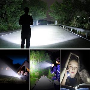 ไฟฉาย LED ฉุกเฉินแบบพกพา กันน้ำกลางแจ้ง ABS 1200 ลูเมนส์ ชาร์จ USB ได้ ระยะส่องไกล 500-600 เมตร มาตรฐาน IP55 - Product Image 6