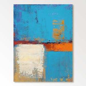 Peinture à l'huile abstraite texturée contemporaine, art sur toile fait main pour la décoration de chambre d'hôtel de luxe - Product Image 2