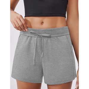 FOXA Athletic Sweat Shorts Women High Waisted Comfy Drawstring Casual <b>Lounge</b> Shorts With Pockets - Product Image 3