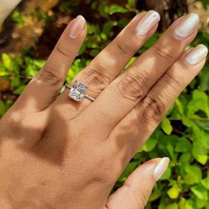 Luxury 925 Silver Moissanite <b>Ring</b> Unique Stylish Design Sparkling Stone Elegant Jewelry for Women Gift and Party Wear - Product Image 1