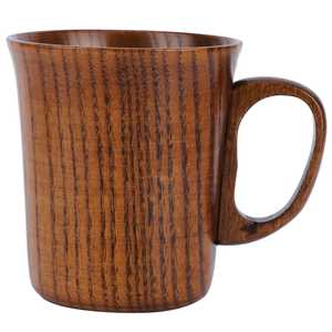 Mug en bois artisanal écologique, construction en bois massif, étanche, finition lisse, luxe pour un usage quotidien, design unique de grain de bois - Product Image 6