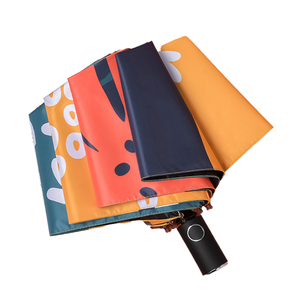 Paraguas plegable automático para mujer, sombrilla creativa de tres pliegues, a prueba de viento, Color cielo estrellado - Product Image 5