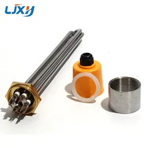 LJXH Electric Portable Water Heater Pipe DN32/41mm 220V 304/201SS Tube Heating Equipment with internal nut in Chemical Solutions