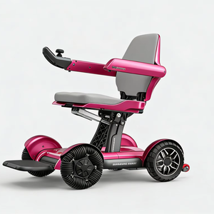 Silla de ruedas motorizada automática con control remoto, plegable y ligera para uso de personas con discapacidad. - Product Image 4