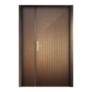 Puerta de entrada moderna de aluminio fundido de superficie irregular-Núcleo sólido impermeable para hoteles y dormitorios de villas de lujo costero - Product Image 6