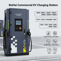 BEIHAI POWER Station de recharge DC au sol 180 kW, double prises, RFID et code QR, borne de recharge rapide pour véhicules électriques, pour usage public