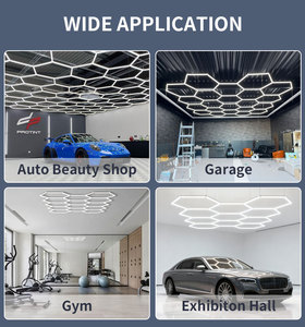 Đèn <span class=keywords><strong>LED</strong></span> nhà để xe hình lục giác giá rẻ, khuyến mãi nóng 6.0M*4.20M, đèn trang trí <span class=keywords><strong>LED</strong></span>, đèn tổ ong, đèn <span class=keywords><strong>LED</strong></span> nhà để xe, đèn làm việc - Product Image 2