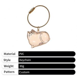 Transparent Puppy Hair Storage Box Ornament Keychain Decorative Pendant Hanging Display Souvenir - Product Image 2