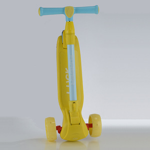 Patinete infantil de tres ruedas, altura ajustable, plegable, con luces y música para niños de 1 a 12 años - Product Image 2