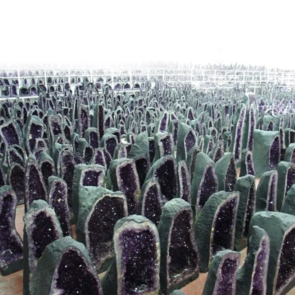 Amas de cristal de quartz naturel géode améthyste violet profond à vendre