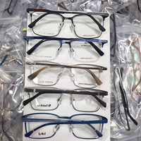 Liquidation : Monture de lunettes tendance en métal coloré, légère, en acier inoxydable, pour femmes et hommes, de luxe