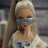 Lunettes de poupée en plastique bon marché et accessoires de jouets DIY pour poupées faites à la main
