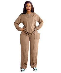 Nuova Collezione 2025: <span class=keywords><strong>Abbigliamento</strong></span> <span class=keywords><strong>Femminile</strong></span> Casual Elegante e Versatile, Completi Invernali alla Moda con Design a Gamba Larga per Donne - Product Image 5