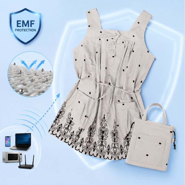 Custom Steel Fiber Anti Radiation Proof Maternity Apron Anti RF EMF Shield Faraday Garment  for Office Pregnant Women