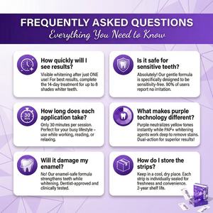 Kit d'hygiène bucco-dentaire OEM ODM à succès, avec bandes blanchissantes violettes et patch violet pour neutralisation, nouvelle arrivée 2026 - Product Image 6