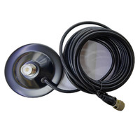 Antena de ventosa a prueba de polvo para walkie-talkie montada en vehículo, cable coaxial corto de 5 metros, conectores BNC macho de 9 cm y conector macho tipo C