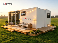 Cabine Apple Extensible de Luxe en Acier pour Glamping, Capacité 2-4 Personnes, Maisonnette Préfabriquée Plug & Play pour Complexes Hôteliers et Campings Extérieurs